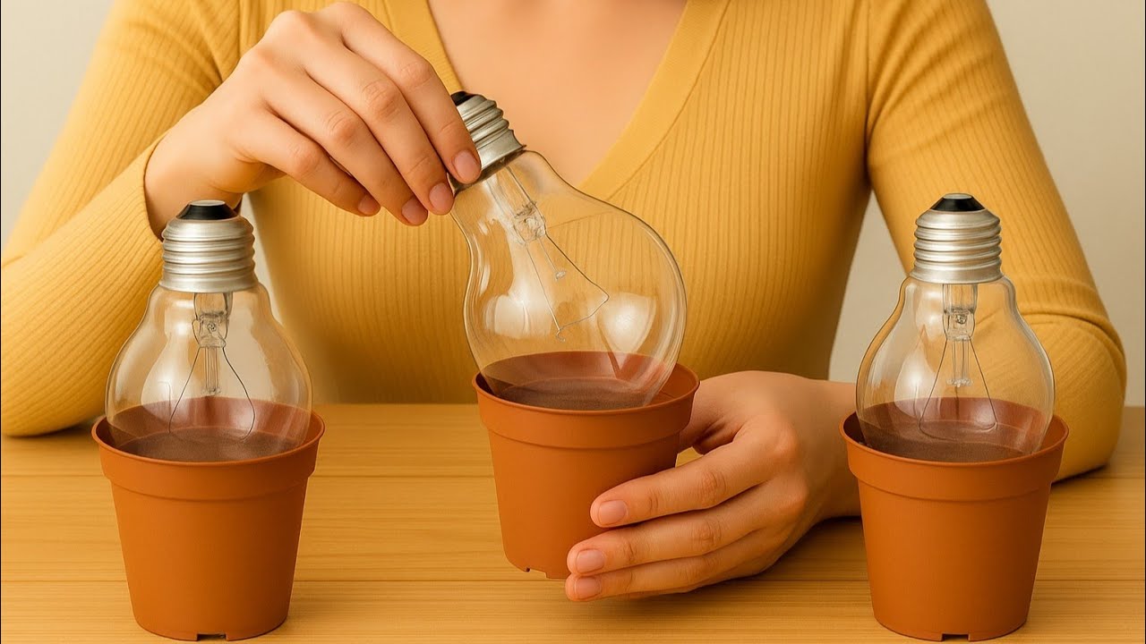​Don't Throw Away Old Light Bulbs and Flowerpots!♻️ 2 Incredible and Easy Brilliant Ideas🥰
