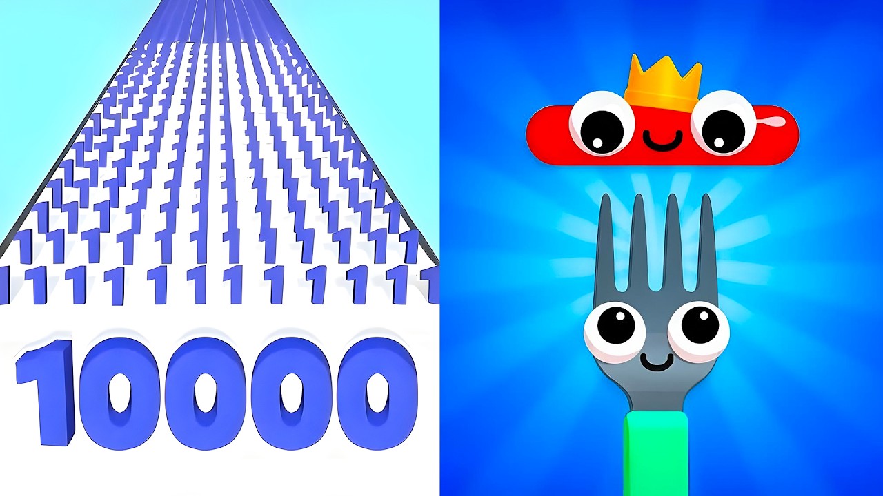 Number Master vs Fork N Sausage 💥 INSANE SpeedRun – MAX Levels Unlocked (Android,iOS)