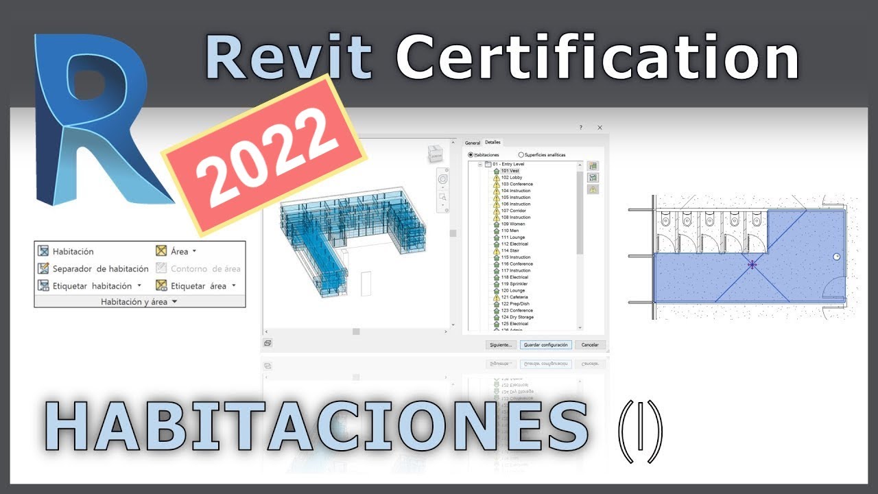 🔹 Habitaciones en Revit (I) 🔹  𝘛𝘶𝘵𝘰𝘳𝘪𝘢𝘭 𝘌𝘹𝘢𝘮𝘦𝘯 𝘈𝘊𝘗 📝👌