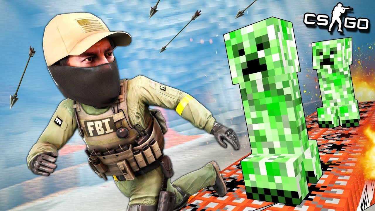КРИПЕР VS БЕГУН! 1 СЕКУНДА И ЛОВУШКА ВЗОРВЕТ ТЕБЯ! АДСКИЙ DEATHRUN В CS:GO