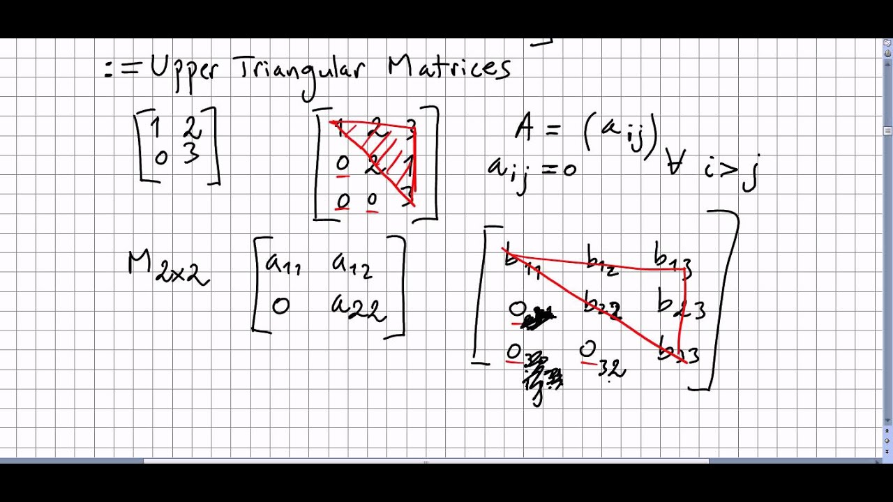 Linear Algebra 87, Upper Triangle Matrix