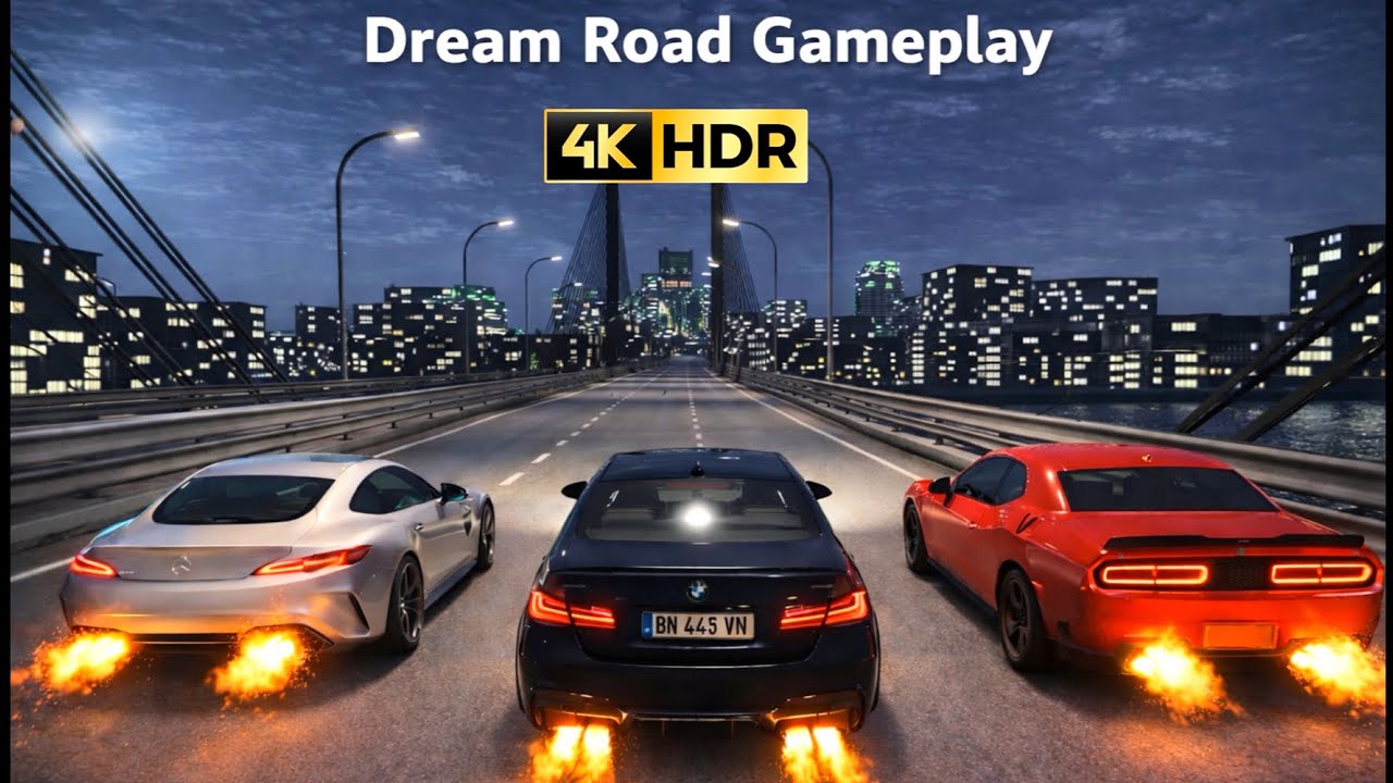 Dream Road Multiplayer Gameplay in 4K | Realistic Racing & Online Drift Battles 🚗🔥 | Ultra HD 