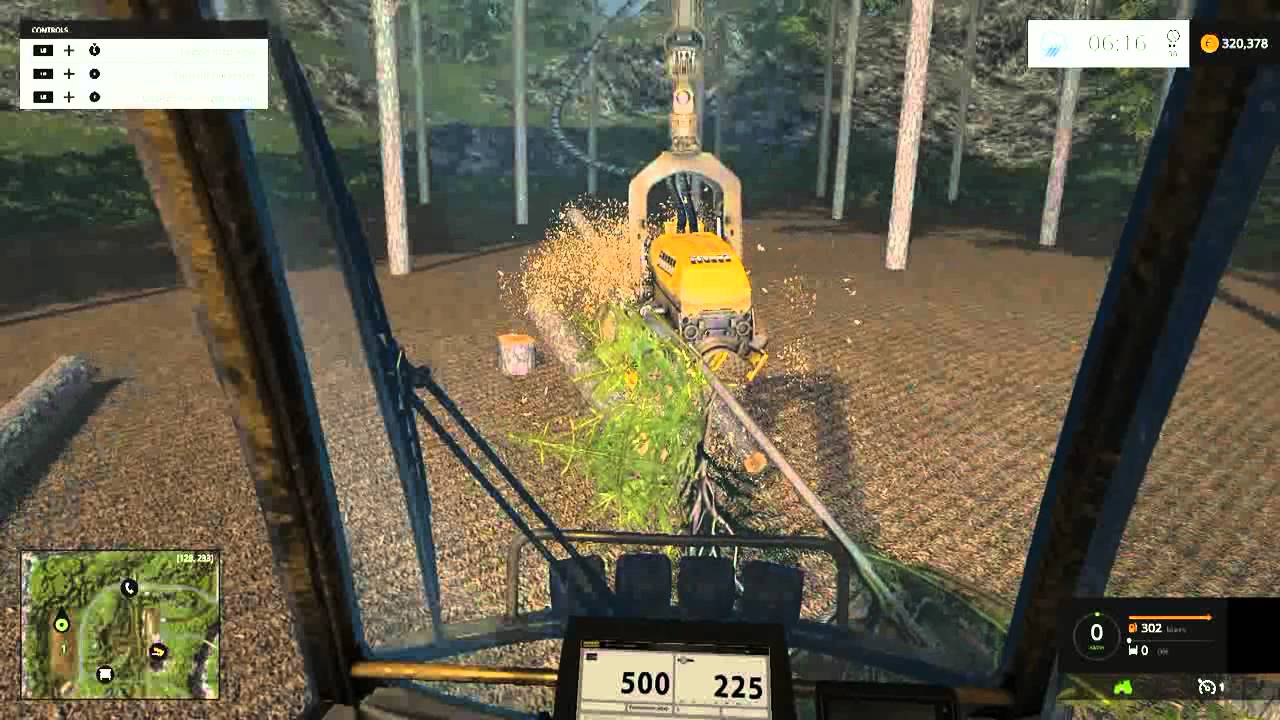 Farming simulator 15, Ponsse scorpionking gameplay.