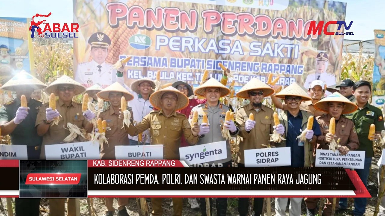 KOLABORASI PEMDA, POLRI, DAN SWASTA WARNAI PANEN RAYA JAGUNG DI TELLU LIMPOE