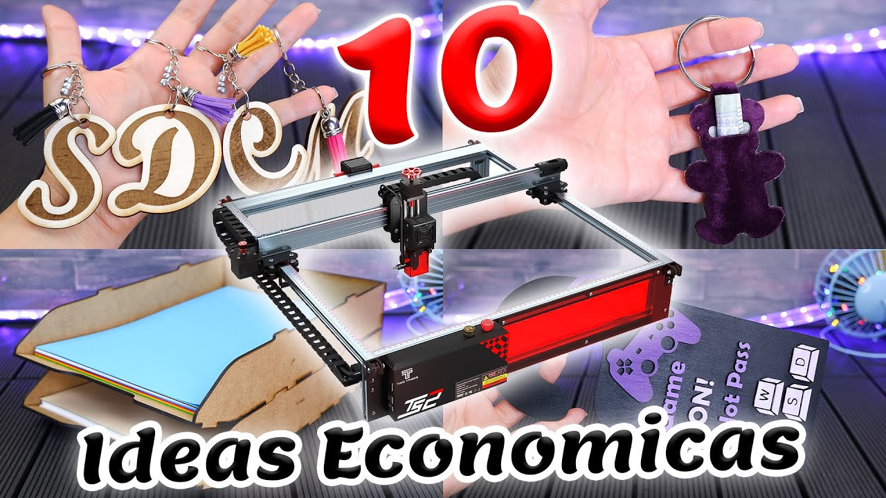 10 Proyectos fáciles para emprender este año con la Grabadora laser TWO TREES TS2 10W + análisis