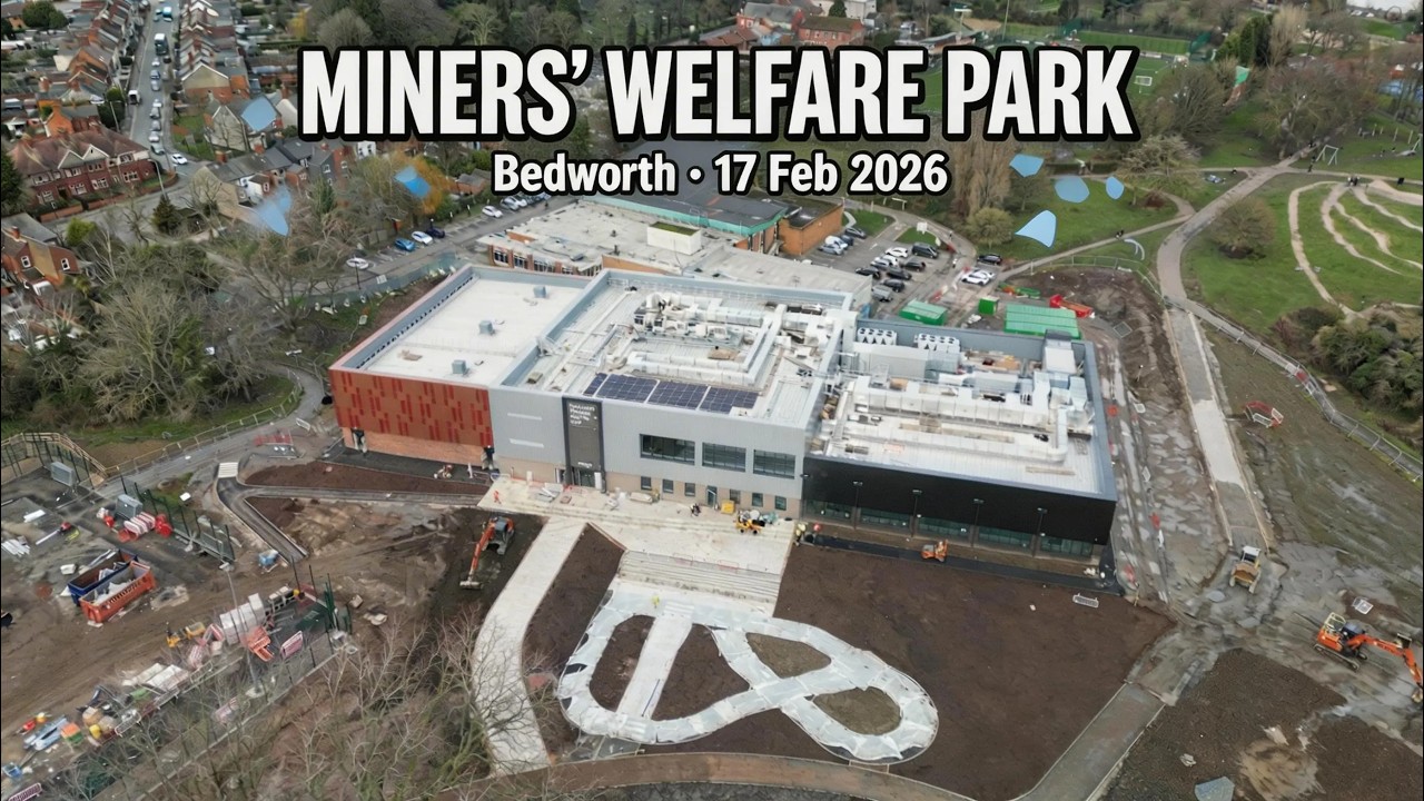 Cinematic Drone Footage of Miners’ Welfare Park, Bedworth | 17 Feb 2026