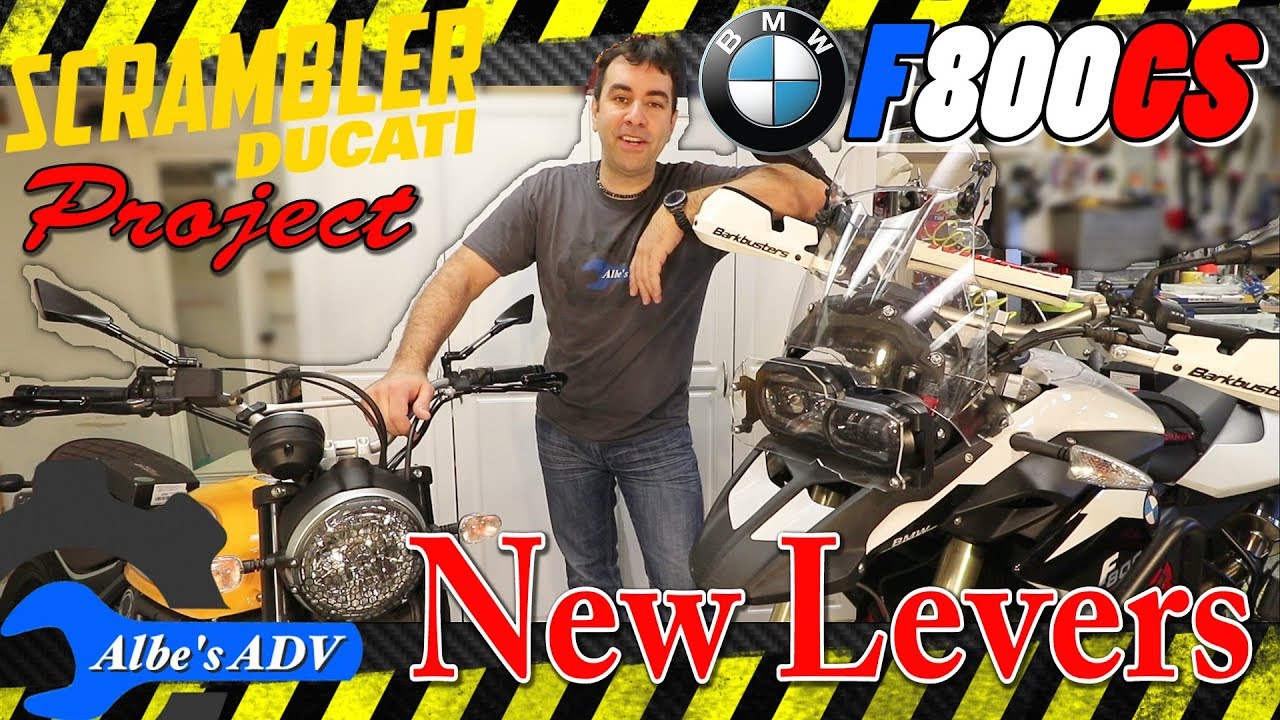 Machined, Extendable, Foldable Aluminum levers, F800GS and Scrambler