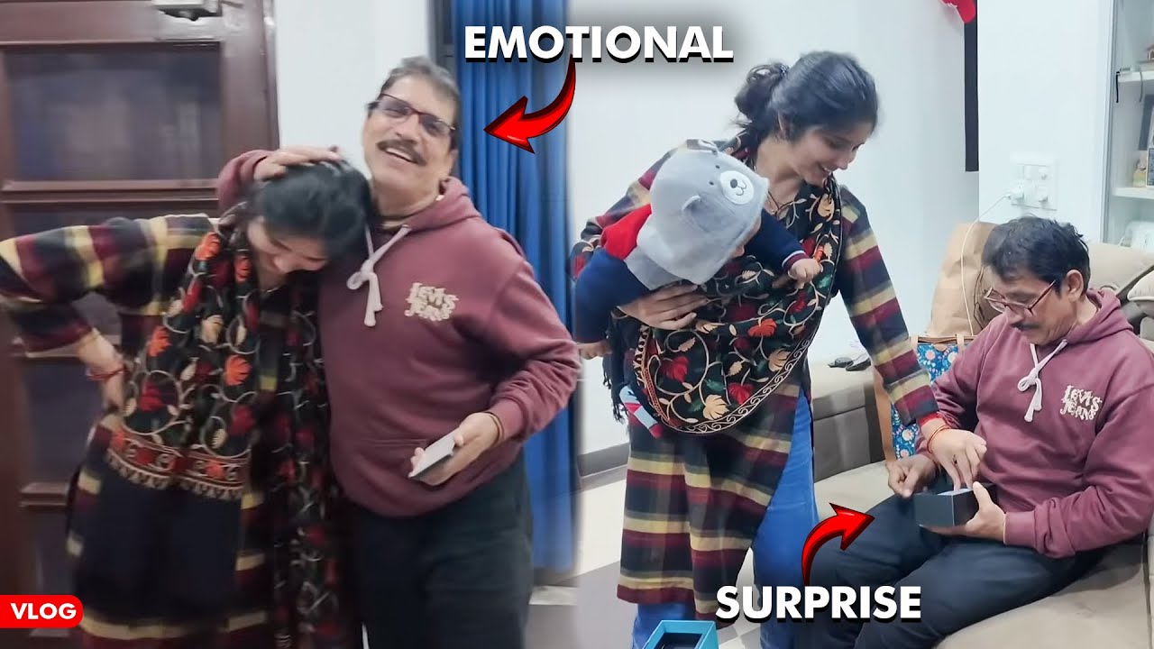 Rupali ne Papa Ko SURPRISE diya 😍 Papa Got Emotional 😇