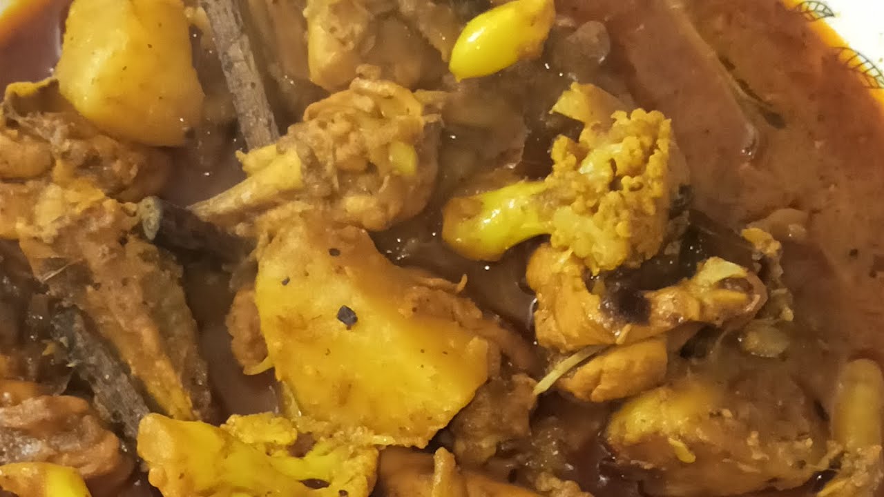 ফুলকপি দিয়ে মুরগির মাংস রান্নার সহজ পদ্ধতি। 