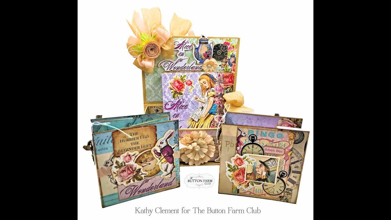 Button Farm Club Alice's Tea Party Boxed Mini Album Trio Reveal