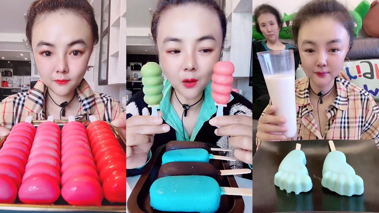 SO YUMMY MILK CHOCOLATE DONUTS ICE CREAM ASMR FAST EATING