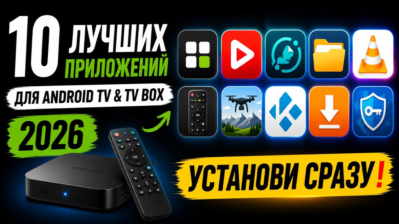 10 лучших приложений для Android TV и TV Box в 2026 году | Установи сразу после покупки