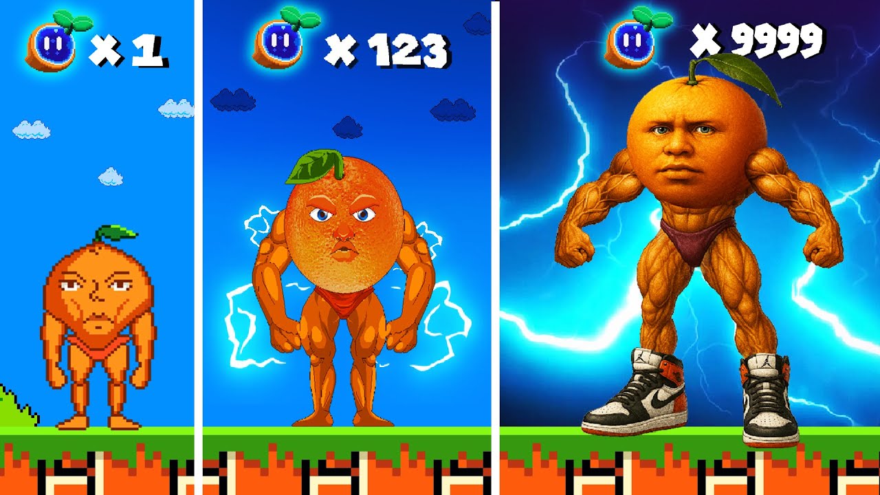 Super Mario bros but Udin Din Din Dun Collects 999 Seeds Turn to Giant Muscle