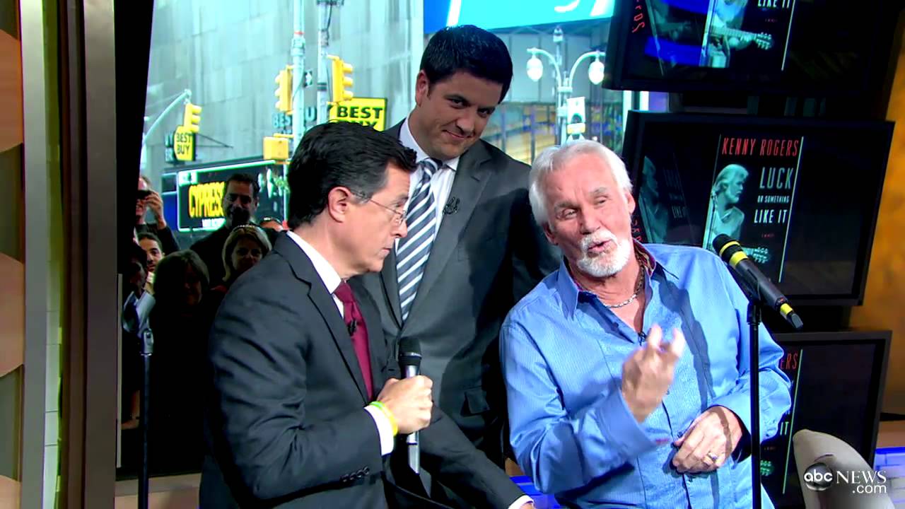 Stephen Colbert, Kenny Rogers Sing 'Islands in the Stream' Famous Dolly Parton Duet on 