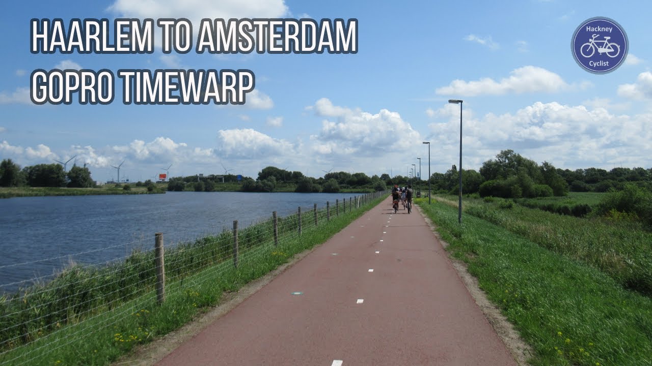 Cycling from Haarlem to Amsterdam-Oost (GoPro Timewarp footage)