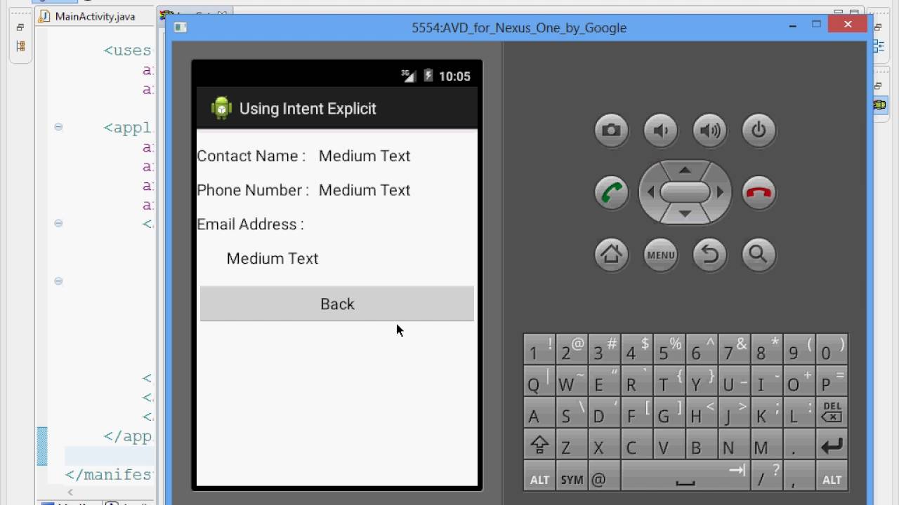 How to create contact on android 4