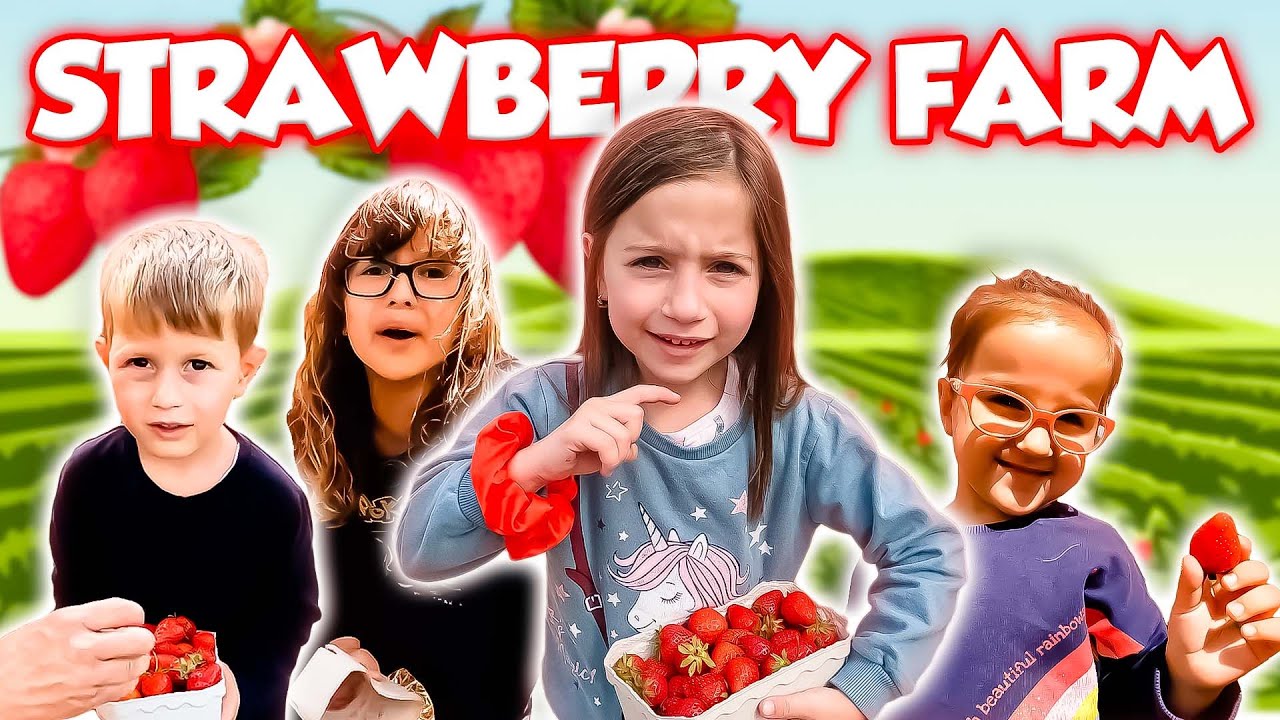 Strawberry Picking Fun | A Sweet Day on the Farm 🍓