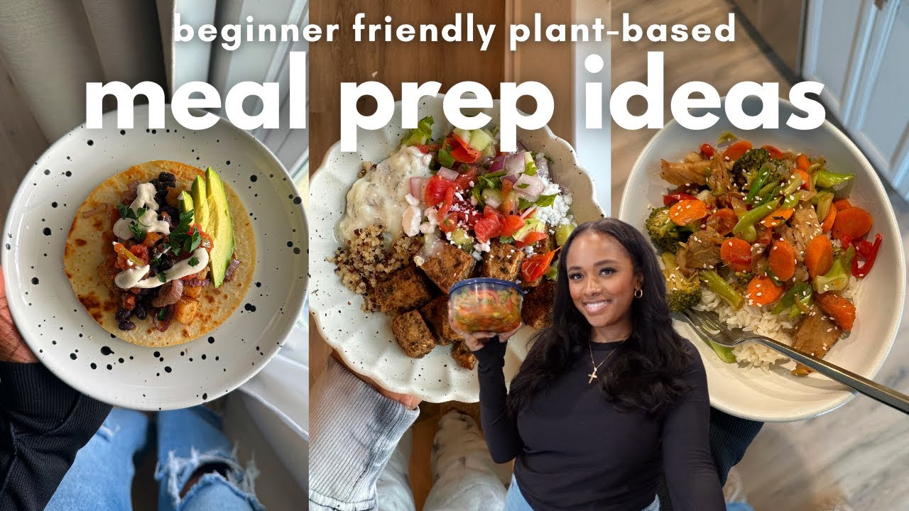meal prep with me episode 3 | plant-based meal prep ideas | beginner-friendly and delicious!