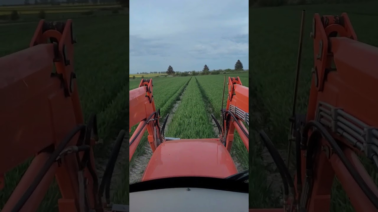 Kubota m7060 oprysk t2 i r2 w jęczmieniu z hardi master i nawigacja agopengps