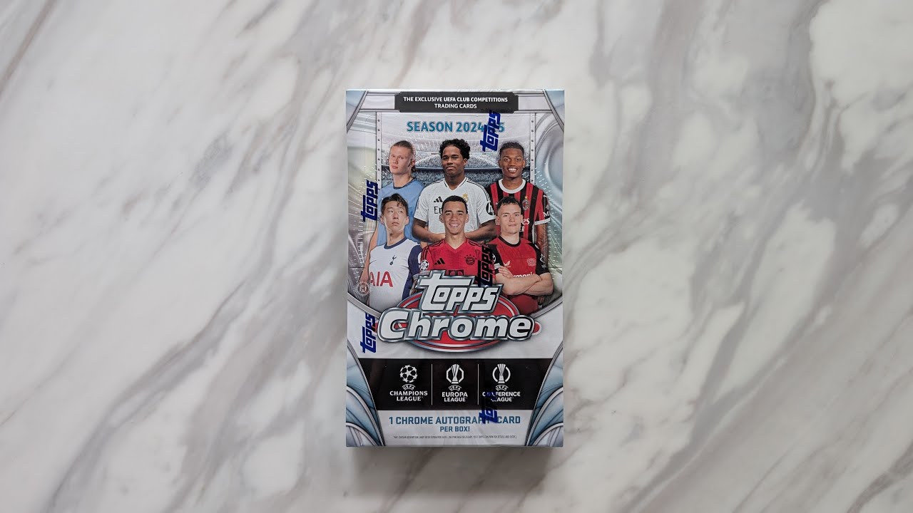 [Cards] 2024-2025 Topps Chrome UEFA Club Competitions Hobby Box Unboxing