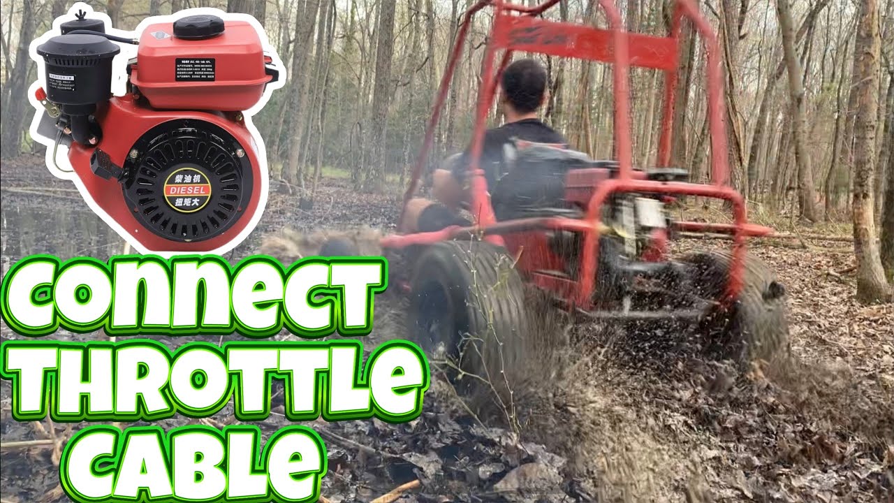 Amazon 196cc Diesel Engine- How To Connect Throttle Cable and Idle On Go-kart