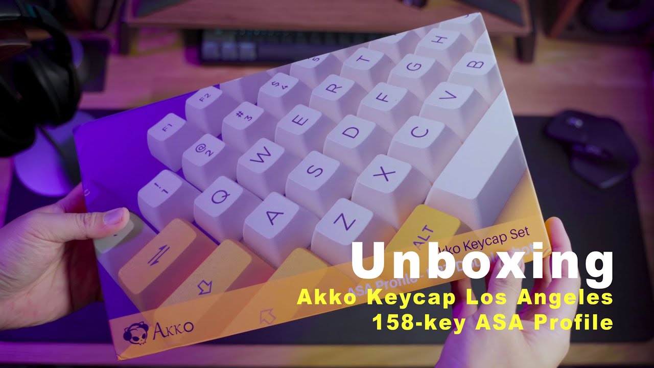 Unboxing Akko Keycap Los Angeles158-key ASA Profile