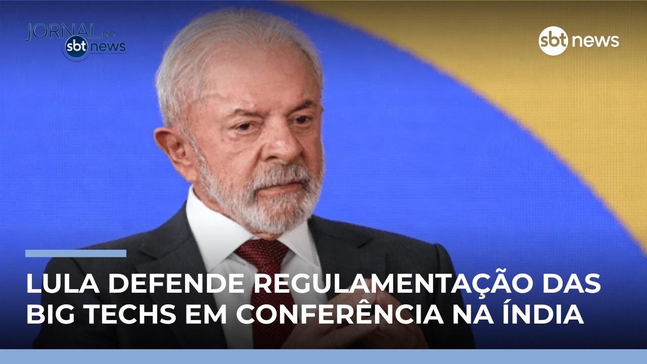 Lula defende regulação das big techs em cúpula na Índia | #JornaldoSBTNews