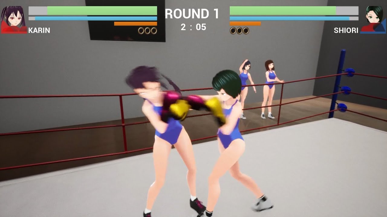 guiltyloving boxing karin vs shiori(1st round ko)