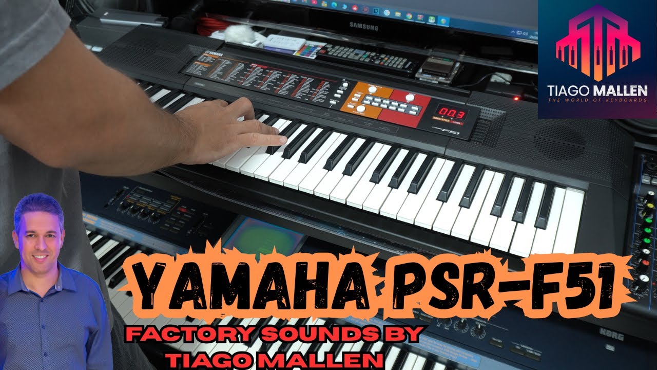 YAMAHA PSR-F51 by TIAGO MALLEN (FACTORY SOUNDS) - TEST SOUNDS #tecladista #musica #tecladogospel