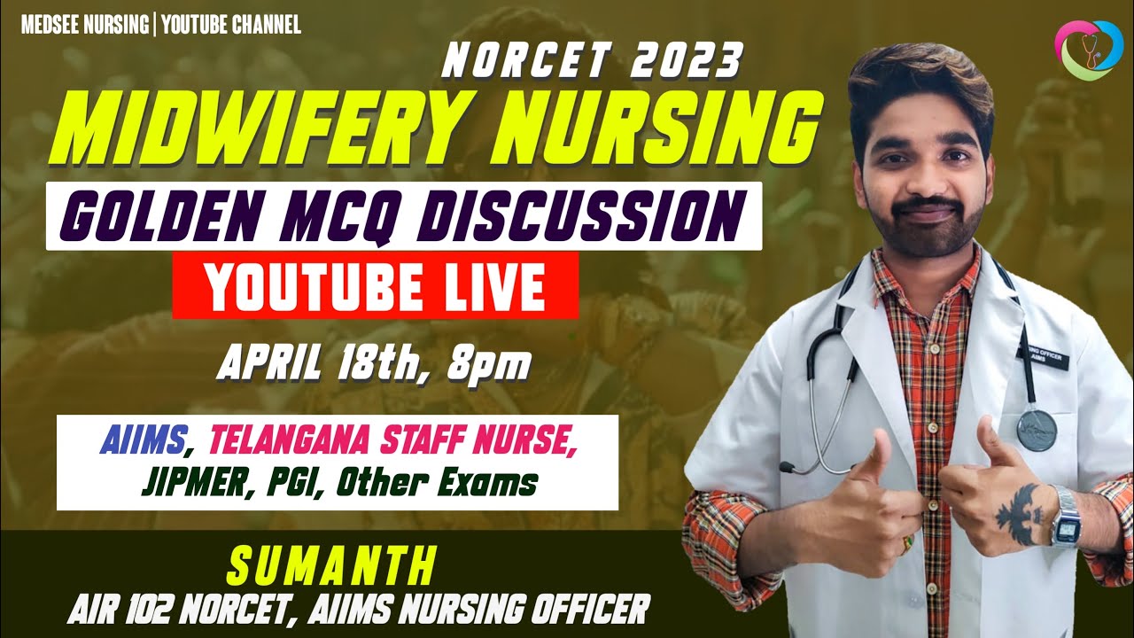 MIDWIFERY NURSING YOUTUBE LIVE  | 🎯MUST ATTEND MCQ DISCUSSION | NORCET EXAM | #norcet2023mcqs