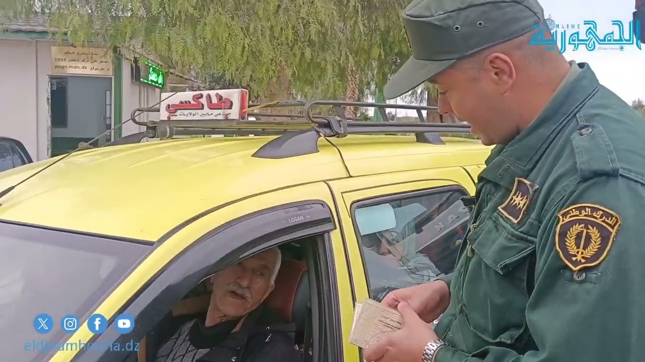 الدرك الوطني بسعيدة في حملة تحسيسية في الطرقات الوطنية مرافقة مستعملي الطريق حول السياقة السليمة 