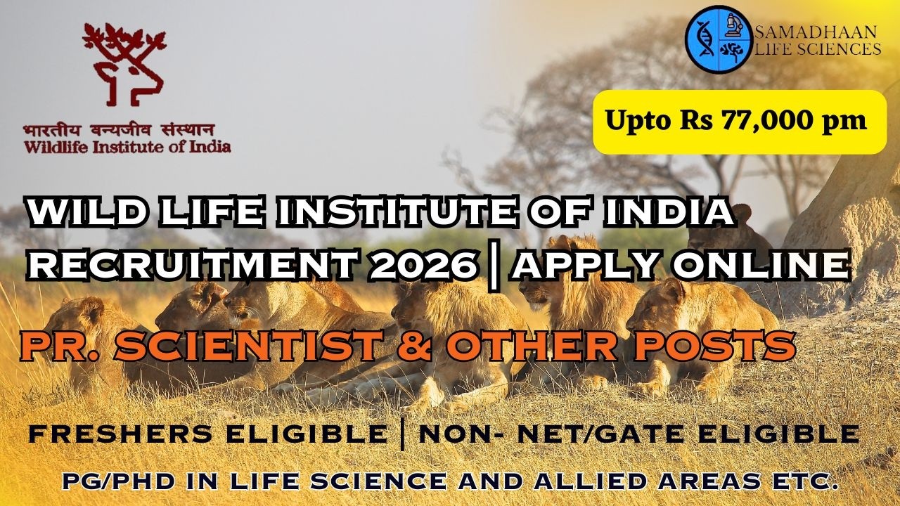 WII Jobs 2026 | No NET/GATE | ₹77,000 Salary | Life Science Freshers Apply