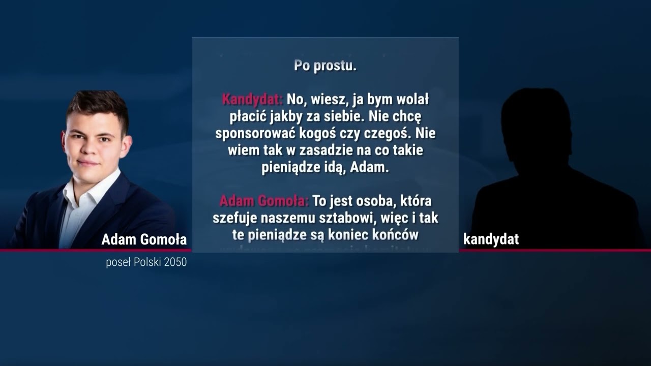 Korupcja w partii #hołownia #Polska2050  Gomoła namawiał do wpłaty 20 tys. zł #TaśmyAdamaGomoły