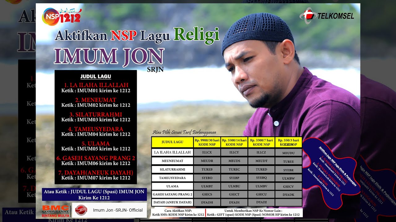 Imum Jon (SRJN) - Kode NSP Lagu-Lagu Imum Jon (SRJN)