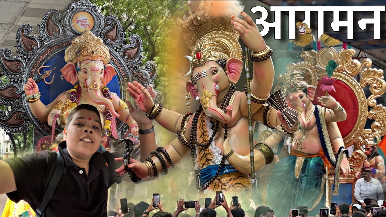 बस स्टोप वर बसून आगमन सोहळा Enjoy केला😍खूप गर्दी राव🥹 काळाचौकीचा महागणपती💝भव्य दिव्य🫶🏻