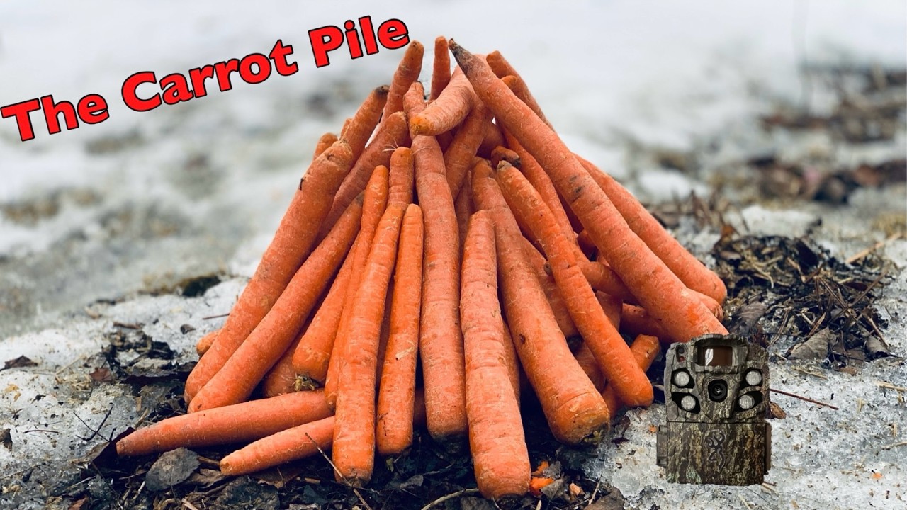 What Happens to 30LBS OF CARROTS Left in the Woods? Let's find out! - Trail Camera