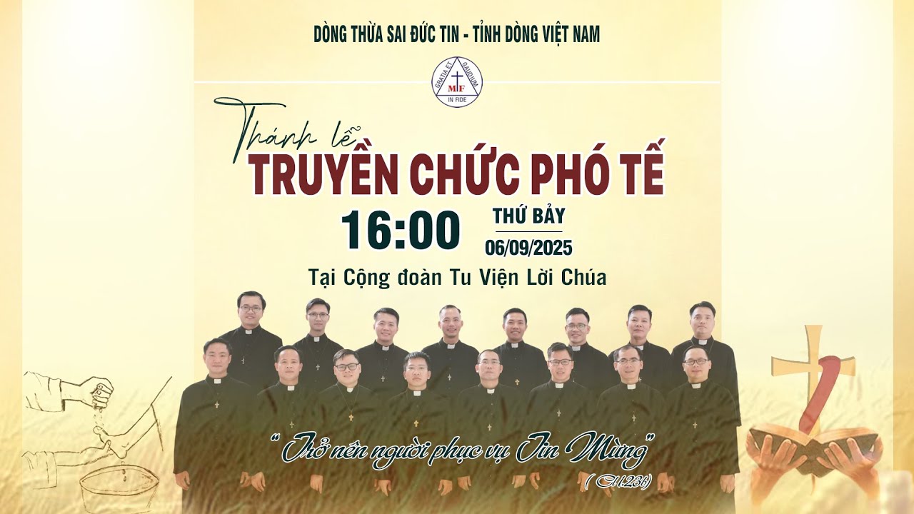 [Trực Tiếp] Thánh Lễ Truyền Chức Phó Tế 2025 - Tỉnh Dòng Thừa Sai Đức Tin Việt Nam