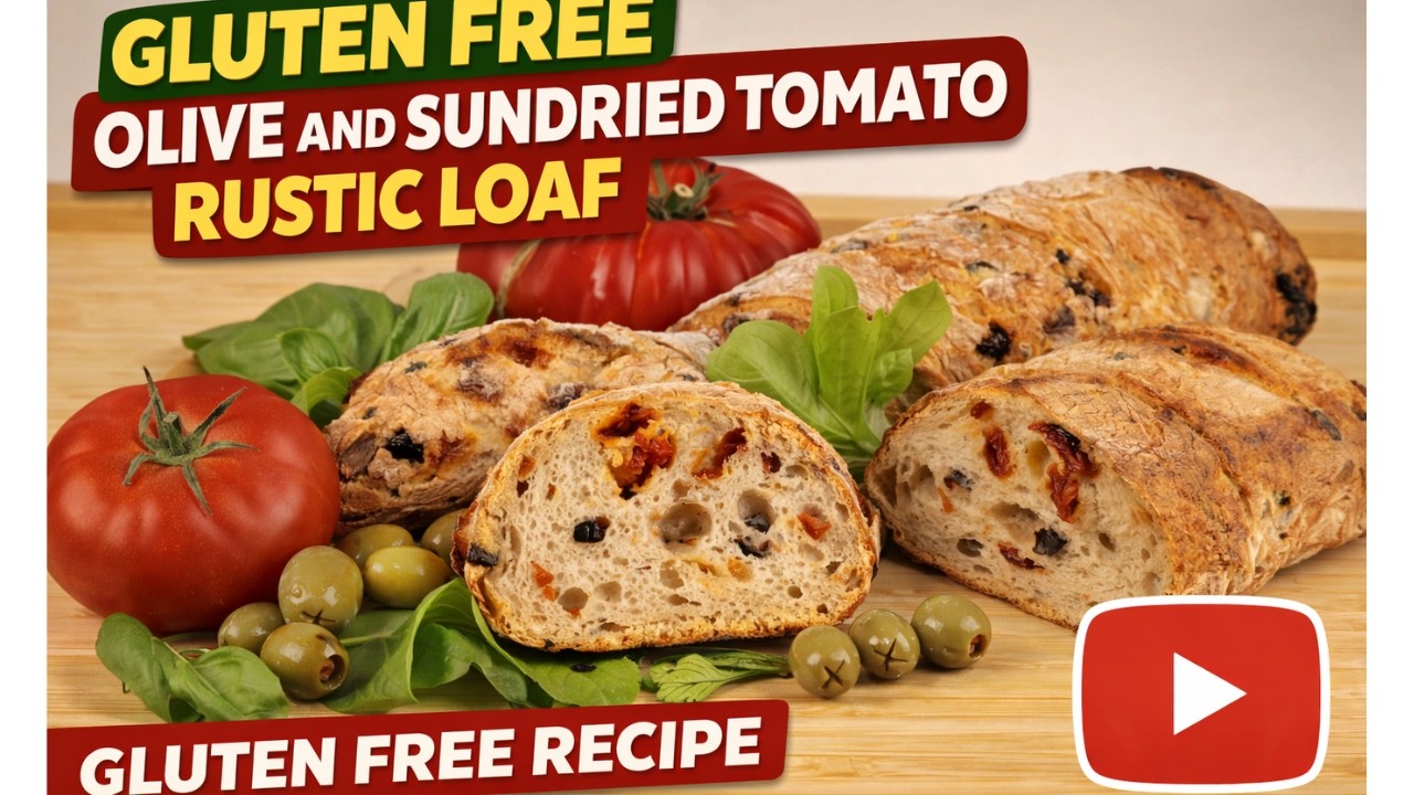 Gluten Free Olive and Sundried Tomato Rustic Loaf