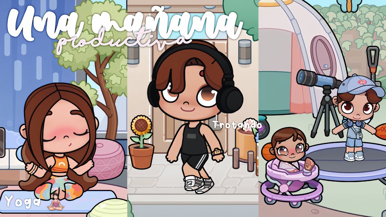 Rutina de una MAÑANA PRODUCTIVA 🌤👨‍👩‍👧‍👦 yoga, skincare, etc… || Avatarworld Roleplay