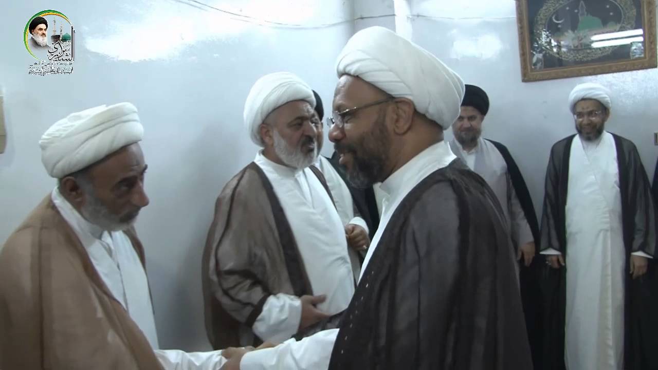 زيارة المرجع المدرسي و الشيخ العمري لبعثة المرجع الشيرازي
