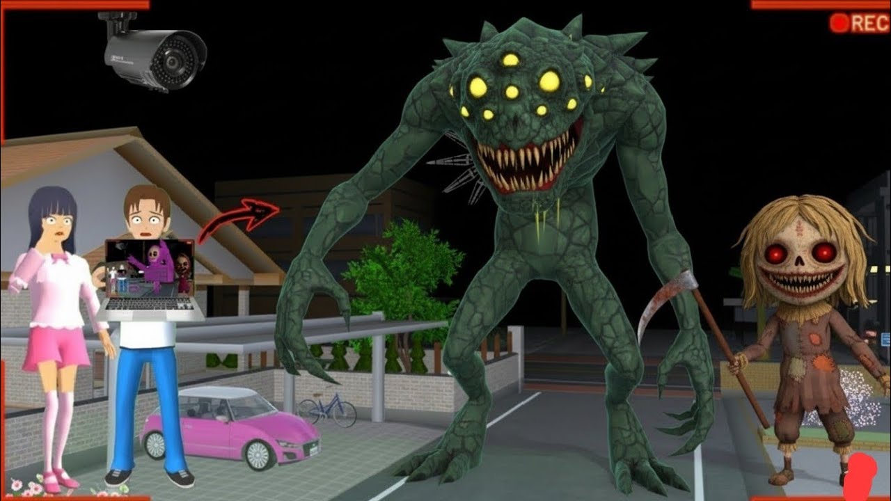 CAUGHT ON CAMERA! 😱 The Giant Monster of Sakura Town | Sakura School Simulator Horror