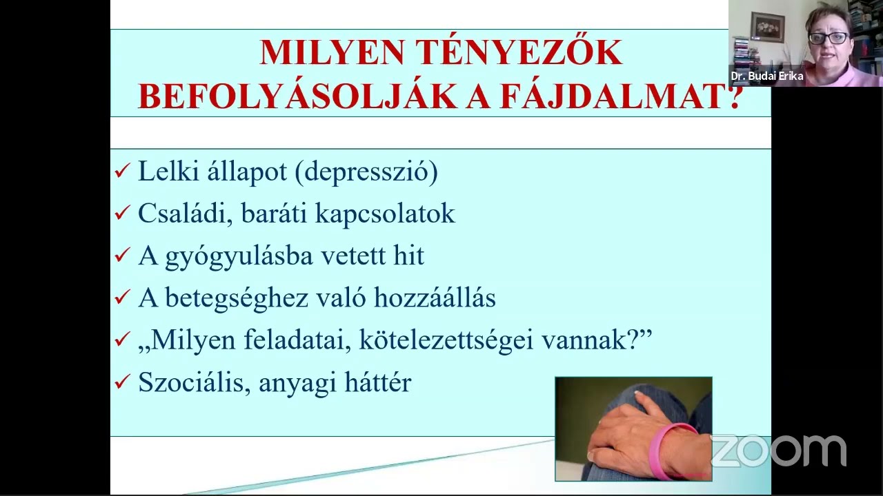 Daganatos betegek fájdalomcsillapítása - Dr. Budai Erika előadása