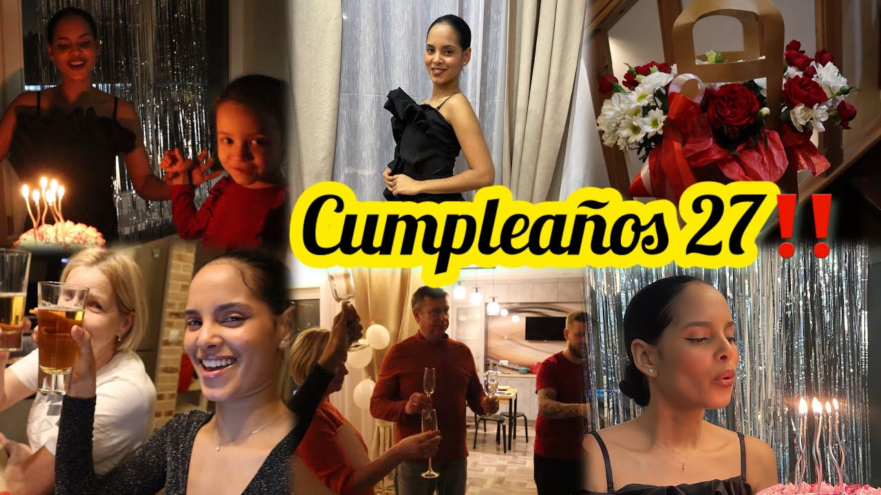 Mi cumpleaños 27🥳asi la pasamos🙏🏻Me llega🎁🥹+Mi esposo cocina para mi🥂🦐