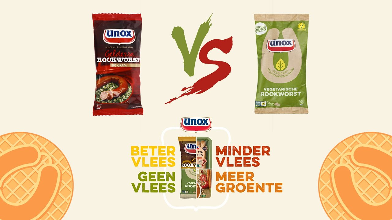 Kan UNOX haar originele GELDERSE ROOKWORST overtreffen met de VEGETARISCHE ROOKWORST?