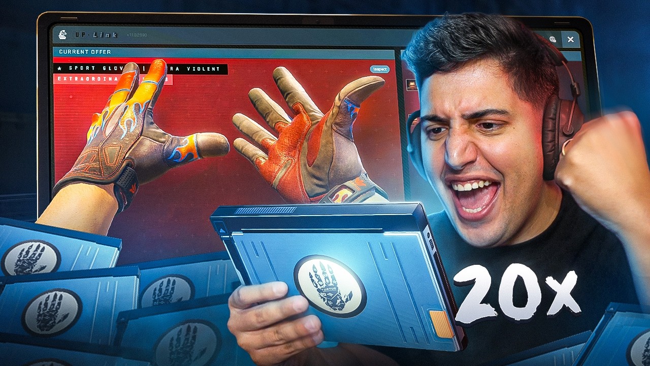 ABRI 20x OS NOVOS TERMINAIS DEAD HAND E GANHEI A NOVA LUVA RARA DO CS 2! (MUITO OBRIGADO, DEALER...)