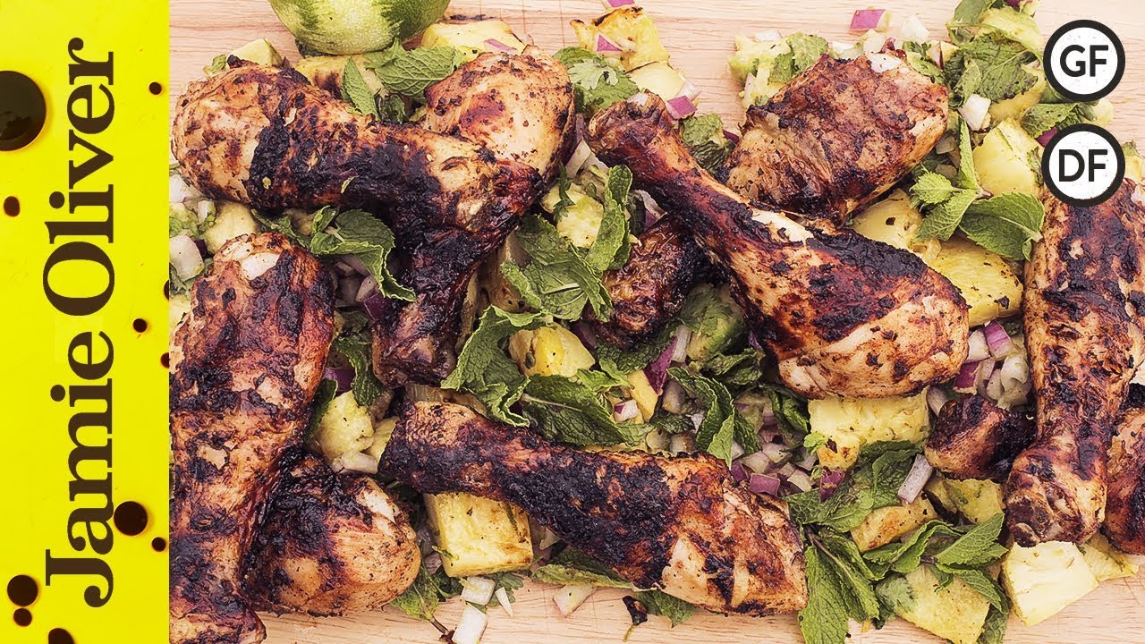 Jerk Chicken with Pineapple Salsa | DJ BBQ & Bondi Harvest