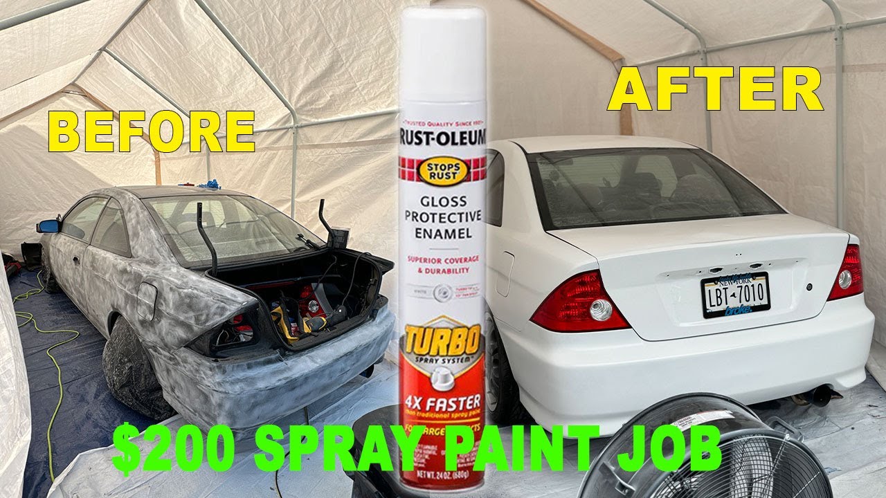 $200 Rattle Can Paint Job on My Honda Civic (It Actually Looks Good?!)