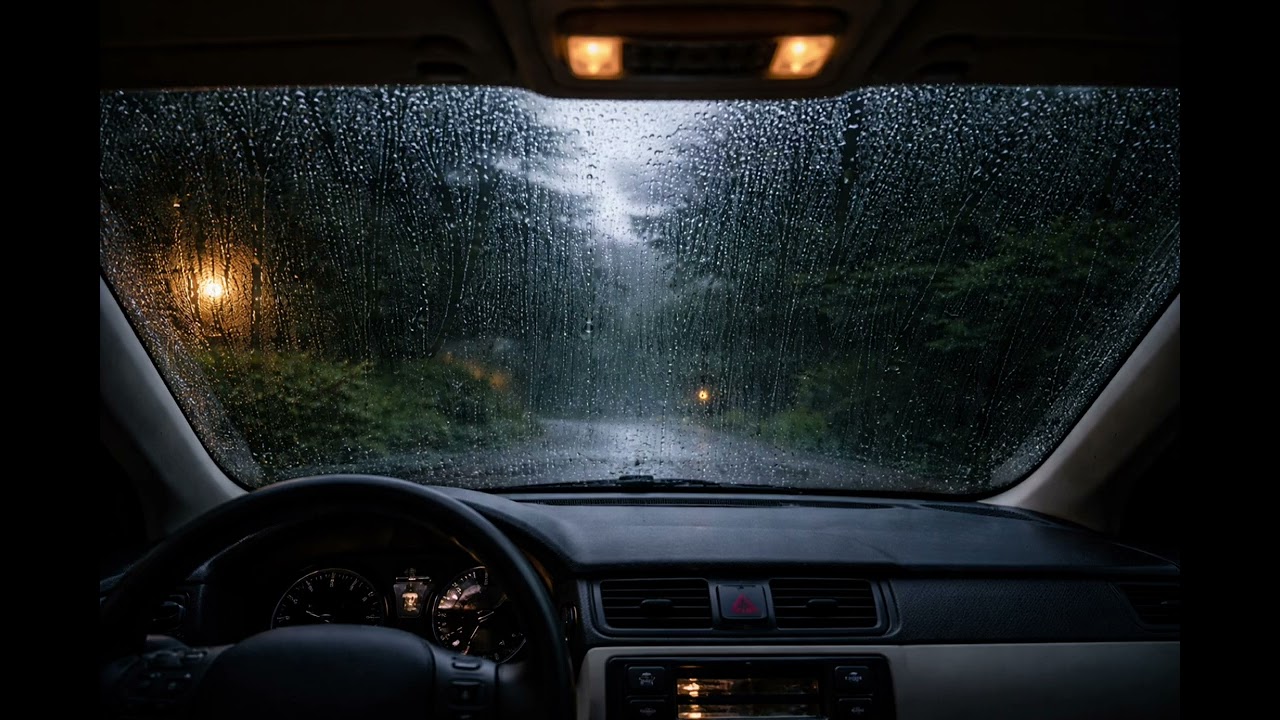 Rain on a Car Roof | Cozy Rain Sounds for Sleep (3 Hours)