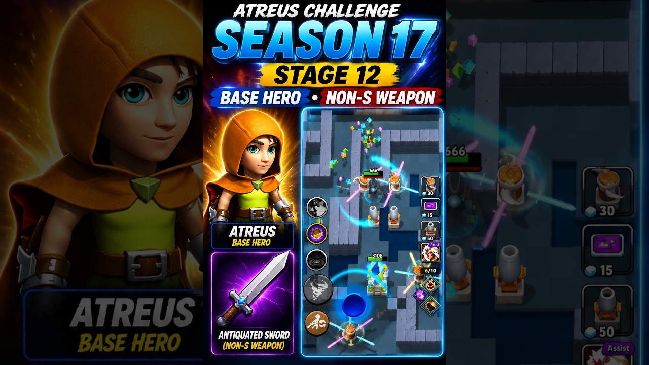 ARCHERO: Legendary Challenge S17 Stage 12 - Atreus + Antiquated Sword