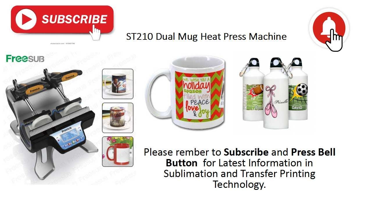 Unboxing and operating tutorial of  ST210 Dual Mug Heat Press from Koncept Sublimation in Hindi